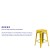 Flash Furniture ET-BT3503-24-YL-GG 24" Backless Distressed Yellow Metal Indoor/Outdoor Counter Height Stool addl-3