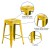 Flash Furniture ET-BT3503-24-YL-GG 24" Backless Distressed Yellow Metal Indoor/Outdoor Counter Height Stool addl-4
