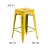 Flash Furniture ET-BT3503-24-YL-GG 24" Backless Distressed Yellow Metal Indoor/Outdoor Counter Height Stool addl-5