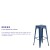 Flash Furniture ET-BT3503-30-AB-GG 30" Backless Distressed Antique Blue Metal Indoor/Outdoor Barstool addl-3