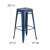 Flash Furniture ET-BT3503-30-AB-GG 30" Backless Distressed Antique Blue Metal Indoor/Outdoor Barstool addl-5