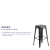Flash Furniture ET-BT3503-30-BK-GG 30" Backless Distressed Black Metal Indoor/Outdoor Barstool addl-3