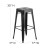 Flash Furniture ET-BT3503-30-BK-GG 30" Backless Distressed Black Metal Indoor/Outdoor Barstool addl-5