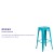 Flash Furniture ET-BT3503-30-CB-GG 30" Backless Crystal Teal-Blue Indoor/Outdoor Barstool addl-3
