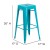 Flash Furniture ET-BT3503-30-CB-GG 30" Backless Crystal Teal-Blue Indoor/Outdoor Barstool addl-6