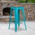 Flash Furniture ET-BT3503-30-CB-WD-GG 30" Backless Crystal Teal-Blue Barstool with Square Wood Seat addl-1