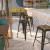 Flash Furniture ET-BT3503-30-COP-GG 30" Backless Distressed Copper Metal Indoor/Outdoor Barstool addl-1