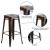 Flash Furniture ET-BT3503-30-COP-GG 30" Backless Distressed Copper Metal Indoor/Outdoor Barstool addl-4
