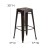 Flash Furniture ET-BT3503-30-COP-GG 30" Backless Distressed Copper Metal Indoor/Outdoor Barstool addl-5