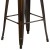 Flash Furniture ET-BT3503-30-COP-GG 30" Backless Distressed Copper Metal Indoor/Outdoor Barstool addl-6