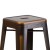 Flash Furniture ET-BT3503-30-COP-GG 30" Backless Distressed Copper Metal Indoor/Outdoor Barstool addl-7