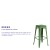 Flash Furniture ET-BT3503-30-GN-GG 30" Backless Distressed Green Metal Indoor/Outdoor Barstool addl-3