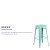 Flash Furniture ET-BT3503-30-MINT-GG 30" Backless Mint Green Indoor/Outdoor Barstool addl-3
