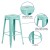 Flash Furniture ET-BT3503-30-MINT-GG 30" Backless Mint Green Indoor/Outdoor Barstool addl-4