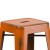 Flash Furniture ET-BT3503-30-OR-GG 30" Backless Distressed Orange Metal Indoor/Outdoor Barstool addl-6