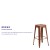 Flash Furniture ET-BT3503-30-POC-GG 30" Backless Copper Indoor/Outdoor Barstool addl-3