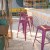 Flash Furniture ET-BT3503-30-PUR-GG 30" Backless Purple Indoor/Outdoor Barstool addl-1