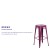 Flash Furniture ET-BT3503-30-PUR-GG 30" Backless Purple Indoor/Outdoor Barstool addl-3