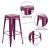 Flash Furniture ET-BT3503-30-PUR-GG 30" Backless Purple Indoor/Outdoor Barstool addl-4