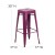 Flash Furniture ET-BT3503-30-PUR-GG 30" Backless Purple Indoor/Outdoor Barstool addl-5