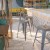 Flash Furniture ET-BT3503-30-SIL-GG 30" Backless Distressed Silver Gray Metal Indoor/Outdoor Barstool addl-1