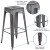 Flash Furniture ET-BT3503-30-SIL-GG 30" Backless Distressed Silver Gray Metal Indoor/Outdoor Barstool addl-4