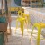 Flash Furniture ET-BT3503-30-YL-GG 30" Backless Distressed Yellow Metal Indoor/Outdoor Barstool addl-1