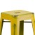 Flash Furniture ET-BT3503-30-YL-GG 30" Backless Distressed Yellow Metal Indoor/Outdoor Barstool addl-6