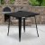 Flash Furniture ET-CT002-1-BK-GG 31.5" Square Black Metal Indoor/Outdoor Table addl-1