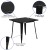 Flash Furniture ET-CT002-1-BK-GG 31.5" Square Black Metal Indoor/Outdoor Table addl-4