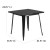 Flash Furniture ET-CT002-1-BK-GG 31.5" Square Black Metal Indoor/Outdoor Table addl-5
