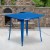 Flash Furniture ET-CT002-1-BL-GG 31.5" Square Blue Metal Indoor/Outdoor Table addl-1