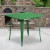 Flash Furniture ET-CT002-1-GN-GG 31.5" Square Green Metal Indoor/Outdoor Table addl-1