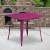 Flash Furniture ET-CT002-1-PUR-GG 31.5" Square Purple Metal Indoor/Outdoor Table addl-1