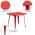 Flash Furniture ET-CT002-1-RED-GG 31.5" Square Red Metal Indoor/Outdoor Table addl-4