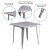 Flash Furniture ET-CT002-1-SIL-GG 31.5" Square Silver Metal Indoor/Outdoor Table addl-4