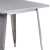 Flash Furniture ET-CT002-1-SIL-GG 31.5" Square Silver Metal Indoor/Outdoor Table addl-7