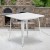 Flash Furniture ET-CT002-1-WH-GG 31.5" Square White Metal Indoor/Outdoor Table addl-1