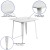Flash Furniture ET-CT002-1-WH-GG 31.5" Square White Metal Indoor/Outdoor Table addl-4
