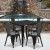 Flash Furniture ET-CT002-4-30-BK-GG 31.5" Square Black Metal Indoor/Outdoor Table Set with 4 Stack Chairs addl-1