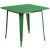 Flash Furniture ET-CT002-4-70-GN-GG 31.5" Square Green Metal Indoor/Outdoor Table Set with 4 Arm Chairs addl-3