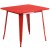 Flash Furniture ET-CT002-4-70-RED-GG 31.5" Square Red Metal Indoor/Outdoor Table Set with 4 Arm Chairs addl-3