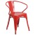 Flash Furniture ET-CT002-4-70-RED-GG 31.5" Square Red Metal Indoor/Outdoor Table Set with 4 Arm Chairs addl-4