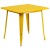 Flash Furniture ET-CT002-4-70-YL-GG 31.5" Square Yellow Metal Indoor/Outdoor Table Set with 4 Arm Chairs addl-3