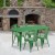 Flash Furniture ET-CT005-4-30-GN-GG 31.5" x 63" Rectangular Green Metal Indoor/Outdoor Table Set with 4 Stack Chairs addl-1