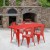 Flash Furniture ET-CT005-4-30-RED-GG 31.5" x 63" Rectangular Red Metal Indoor/Outdoor Table Set with 4 Stack Chairs addl-1