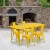 Flash Furniture ET-CT005-4-30-YL-GG 31.5" x 63" Rectangular Yellow Metal Indoor/Outdoor Table Set with 4 Stack Chairs addl-1
