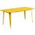 Flash Furniture ET-CT005-4-30-YL-GG 31.5" x 63" Rectangular Yellow Metal Indoor/Outdoor Table Set with 4 Stack Chairs addl-3