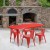 Flash Furniture ET-CT005-4-70-RED-GG 31.5" x 63" Rectangular Red Metal Indoor/Outdoor Table Set with 4 Arm Chairs addl-1