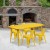 Flash Furniture ET-CT005-4-70-YL-GG 31.5" x 63" Rectangular Yellow Metal Indoor/Outdoor Table Set with 4 Arm Chairs addl-1
